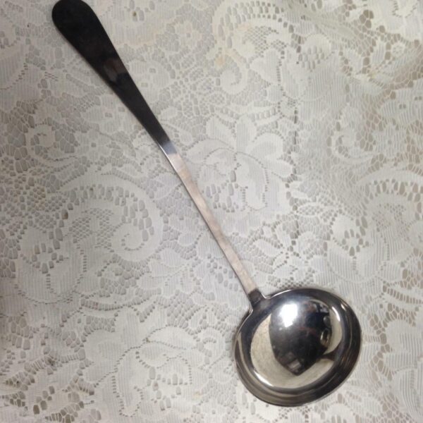 Vintage 4pc Silver Plated Punch-Soup-Pasta-Salad Bowl with 3 Ladles 9inH x 12inD