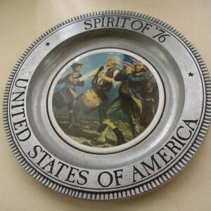 Vintage Pewter Historical Plate: The Spirit of 1776