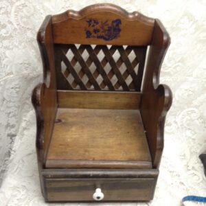 Vintage, Toddlers Wooden Booster Seat-High Chair with Blue Willow Design