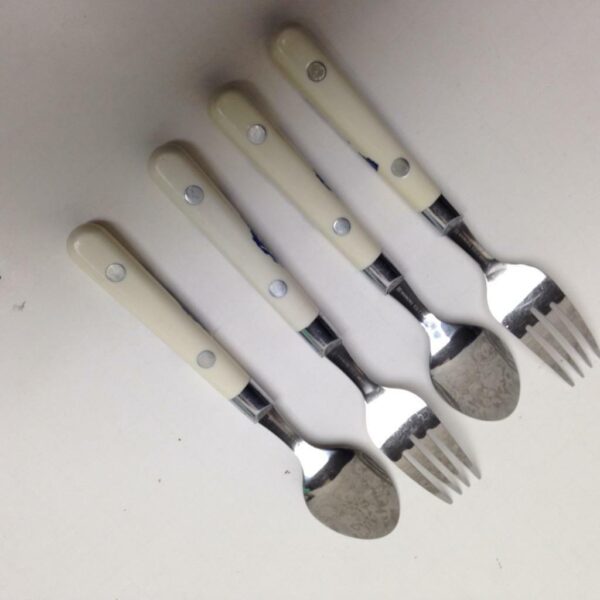 Vintage, 4-pc Blue Willow Children's Flatware, Service for 2