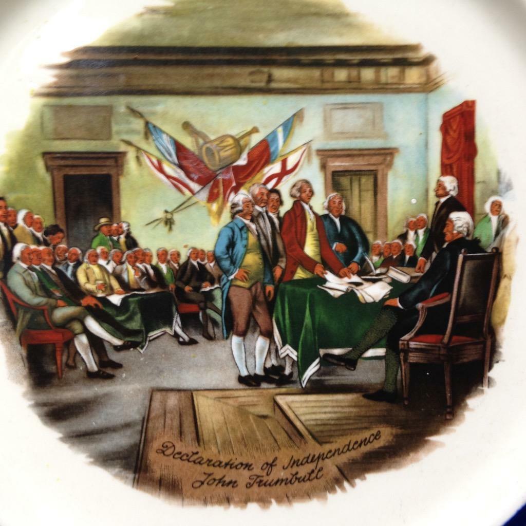 Vintage Historical Memorabilia – Declaration of Independence Plate. 11in D