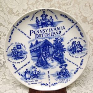 Vintage Historical Memorabilia - Pennsylvania-Dutchland Plate 9.5in D