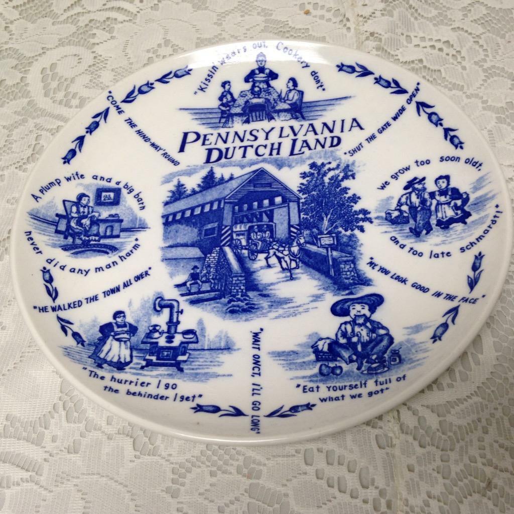 Vintage Historical Memorabilia – Pennsylvania-Dutchland Plate 9.5in D