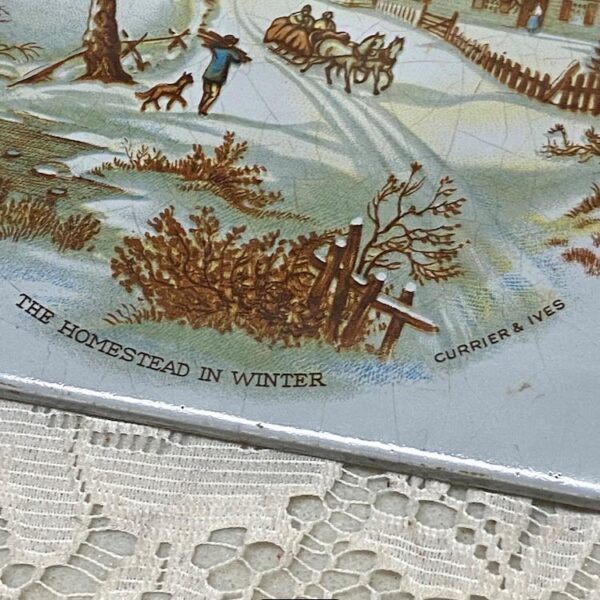 Currier & Ives Homestead in Winter Teapot Hot Pad-Trivet 6.5in x 6.5in Square