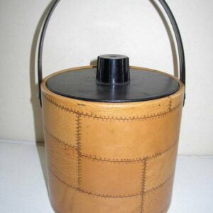 Vintage Barware, 1960 Faux leather Ice Bucket