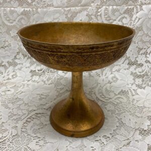 Vintage, Brass Compote 7in x 7in D