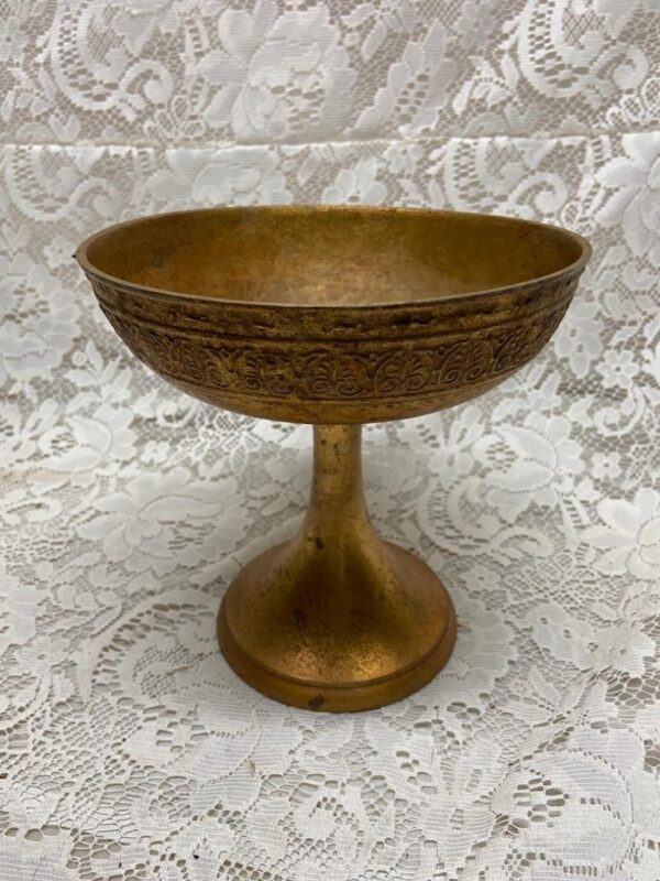 Vintage, Brass Compote 7in x 7in D