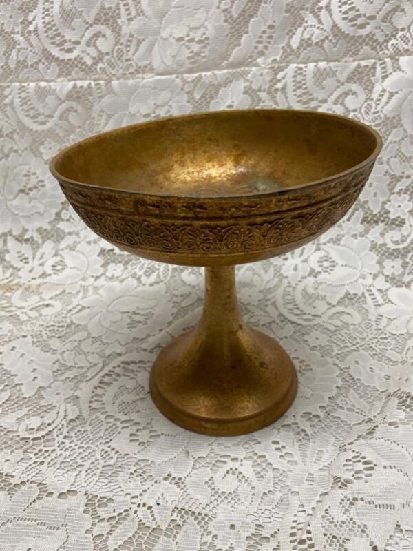 Vintage, Brass Compote 7in x 7in D