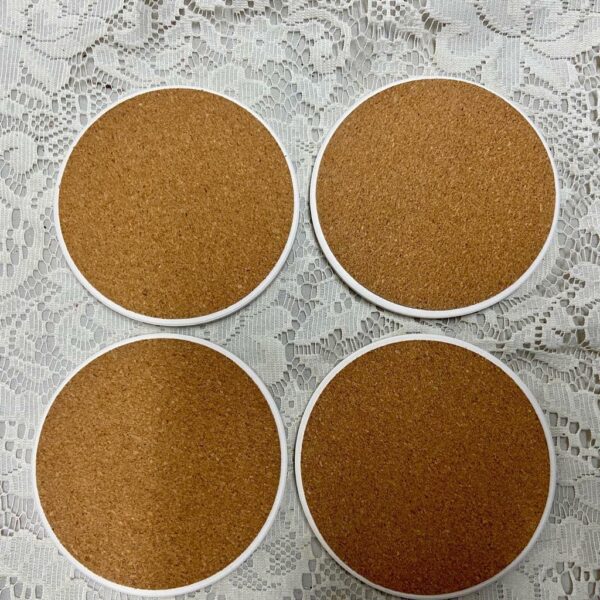 4pc Blue Willow Heavy Ceramics Coasters