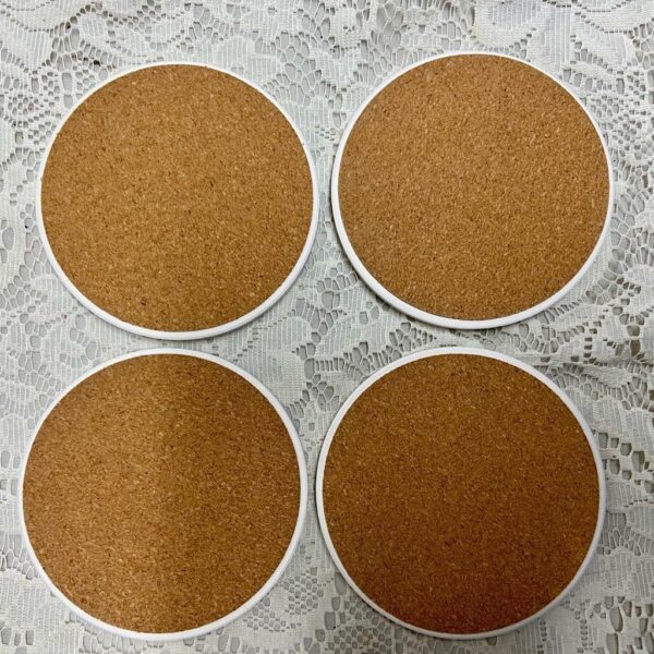 4pc Blue Willow Heavy Ceramics Coasters