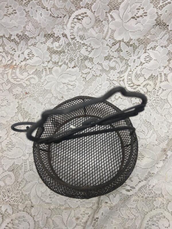 Vintage, Cat Shape What Not Metal Stand-Basket 11in H x 6in W