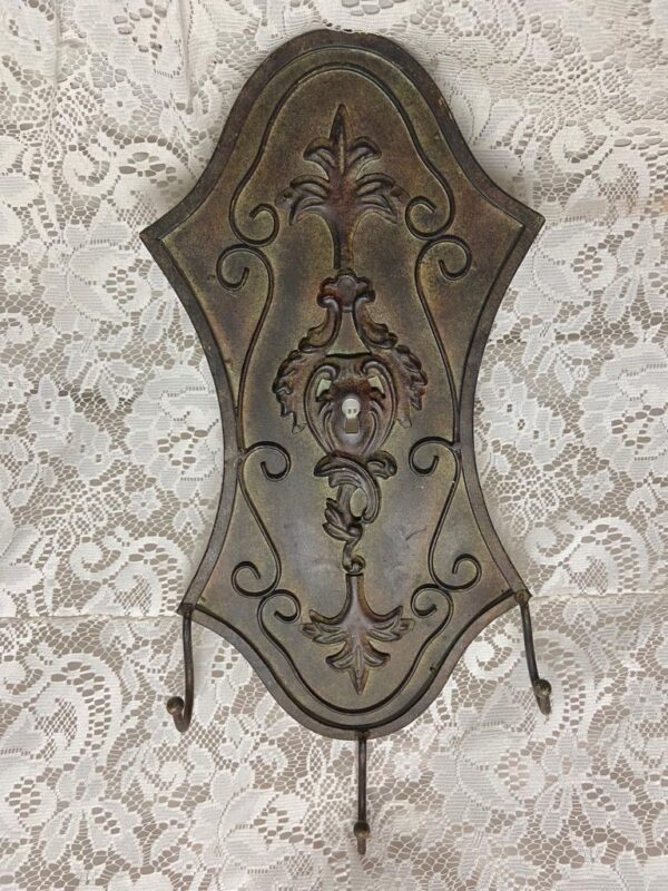 Vintage, Wall Metal Key, Hat or Coat Hanger 18in H x 8in W