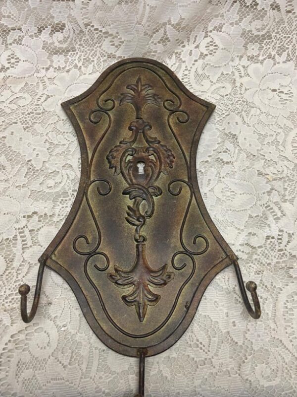 Vintage, Wall Metal Key, Hat or Coat Hanger 18in H x 8in W