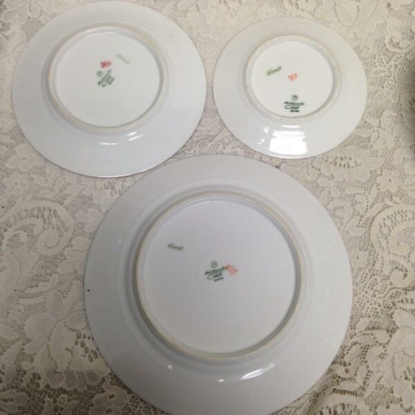 Favorite, Hutschenreuther, Bavaria White-Gold Trio Plates