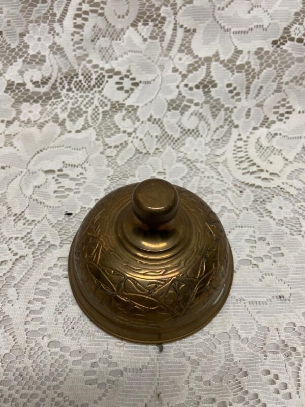 Vintage, Brass Metal Covered Butter Dish 4.5in x 6in D