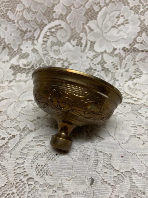 Vintage, Brass Metal Covered Butter Dish 4.5in x 6in D