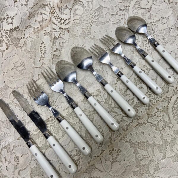 Vintage, Carnival Thailand, 10-pc Quality Blue Willow Flatware, Service fo 2