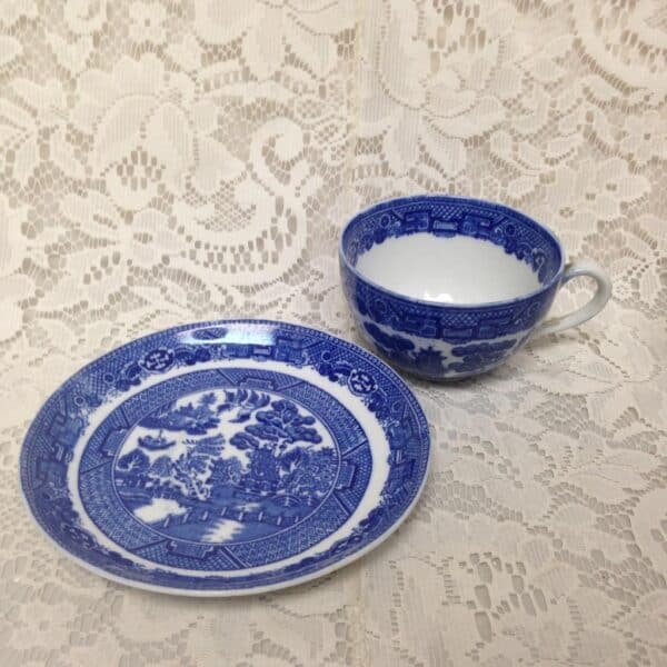 Vintage, Allerton, Blue Willow 6pc Tea and Dinner Set for 1