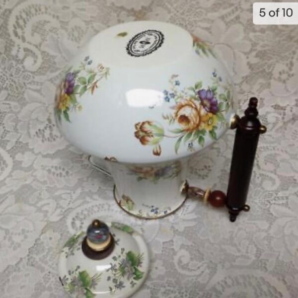Vintage, MacKenzie Childs White Floral Enamelware 7pcTea Set