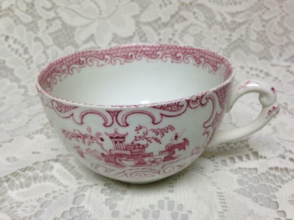 Vintage, Allerton, England, Variant Red Willow Cup and Saucer