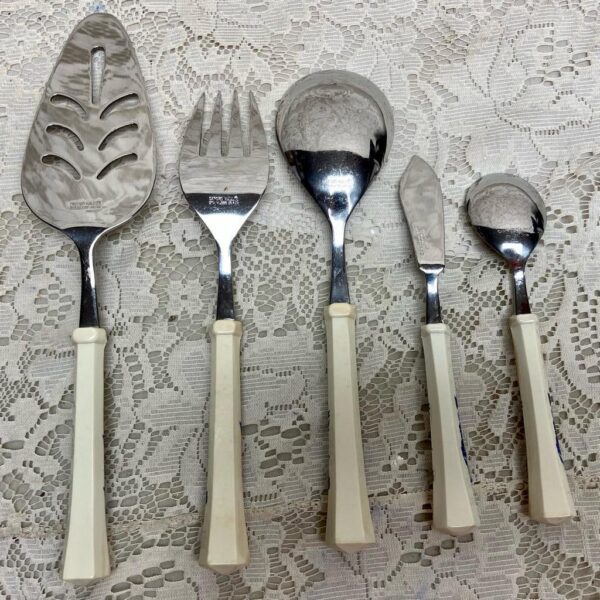 Vintage, 5-pc Oxford Hall Japan Blue Willow Hostess Set