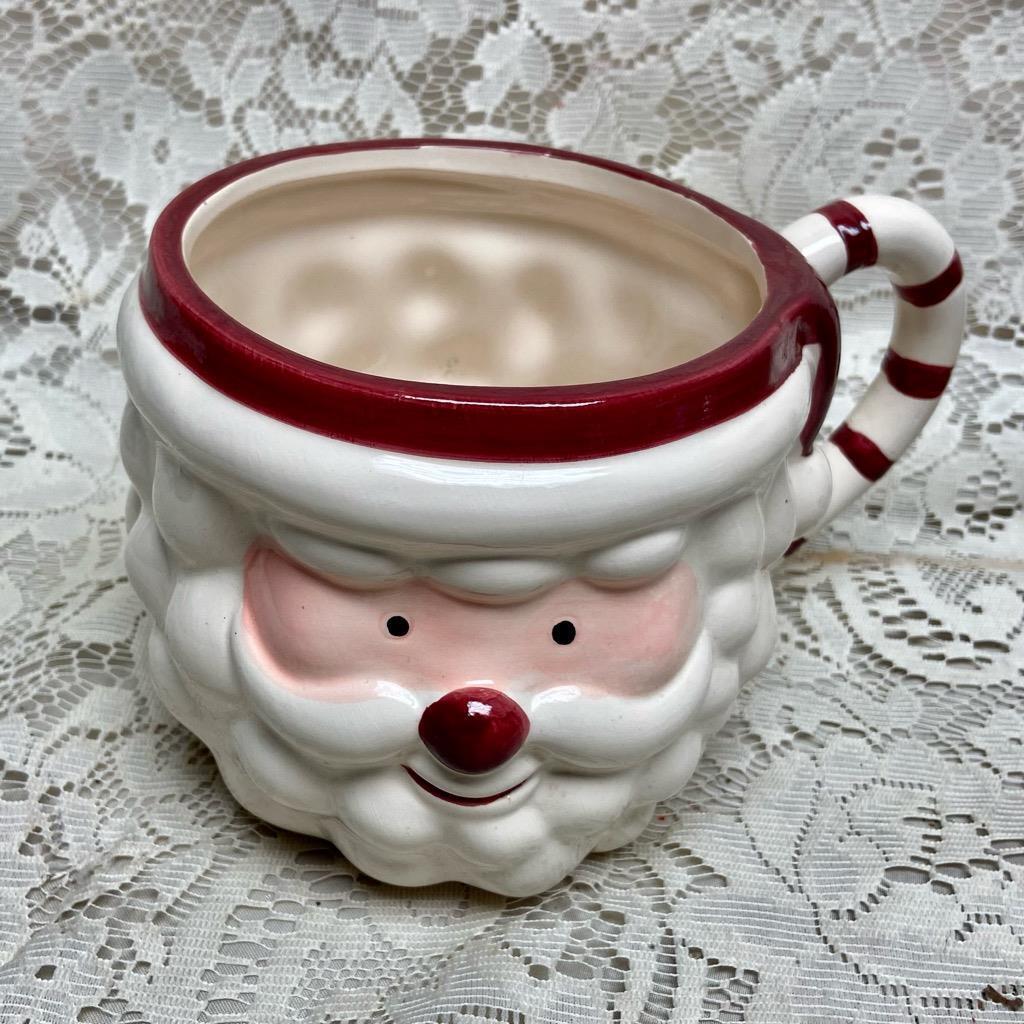 Vintage, Christmas Santa Mug or Planter