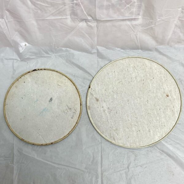 Vintage, Rare, Blue Willow, Lot of 2, 6in and 7in Tin Round Hot Pad, Tea Tile