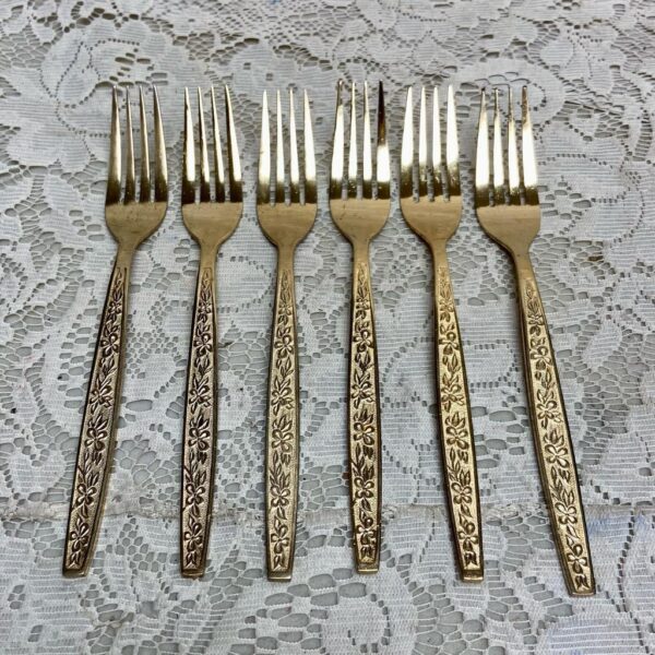 Vintage, 29-pc Rogers, Korea Gold Plated Flatware Service for 6 with Box