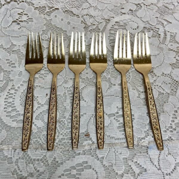 Vintage, 29-pc Rogers, Korea Gold Plated Flatware Service for 6 with Box