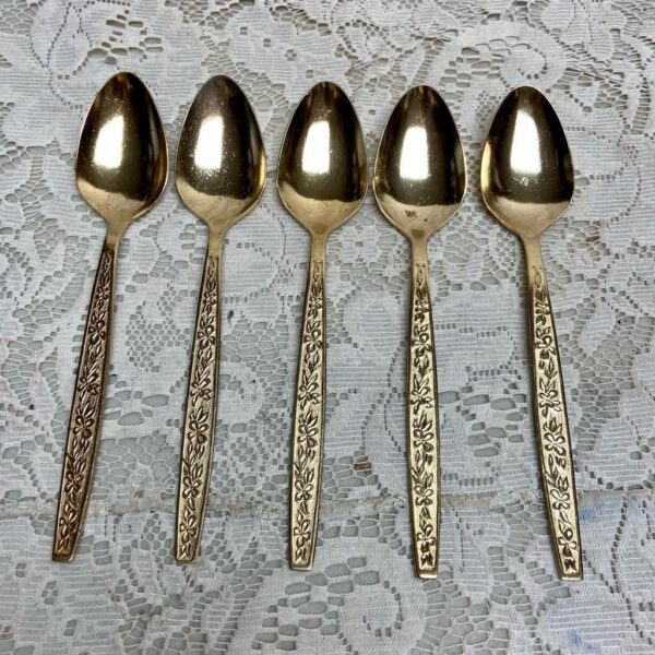 Vintage, 29-pc Rogers, Korea Gold Plated Flatware Service for 6 with Box