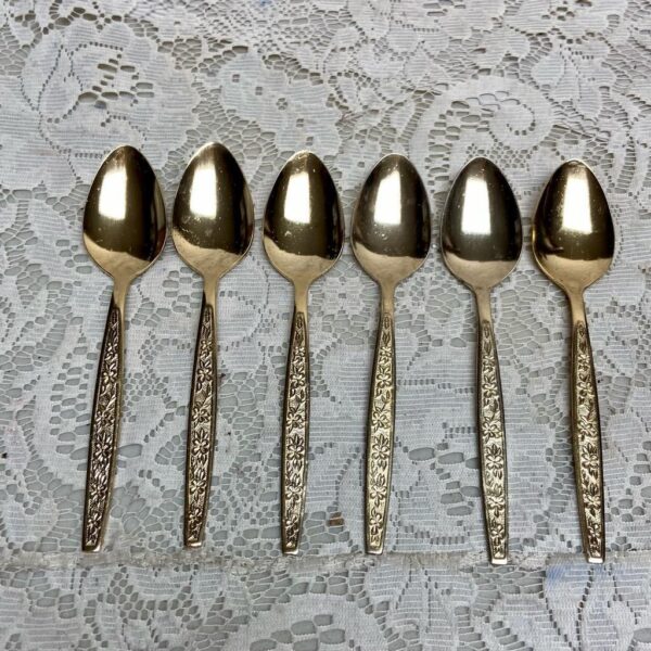 Vintage, 29-pc Rogers, Korea Gold Plated Flatware Service for 6 with Box