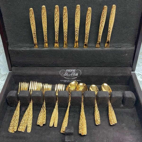 Vintage, 39-pc American, Golden Heritage Flatware for 8 with Box