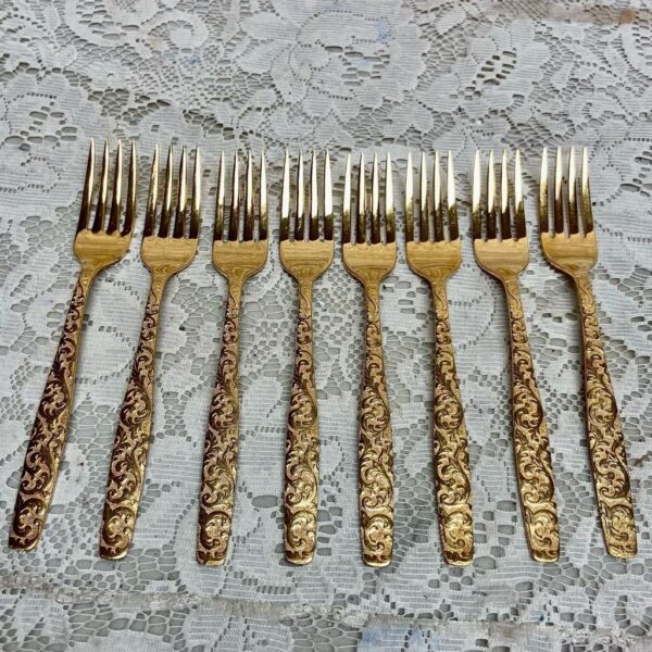 Vintage, 39-pc American, Golden Heritage Flatware for 8 with Box