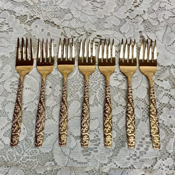 Vintage, 39-pc American, Golden Heritage Flatware for 8 with Box