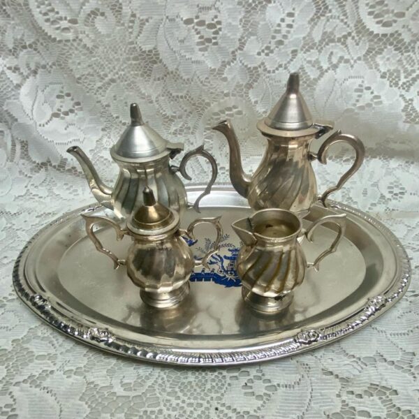 Vintage, Rare 6-pc Silver Plated Childs Tea Set