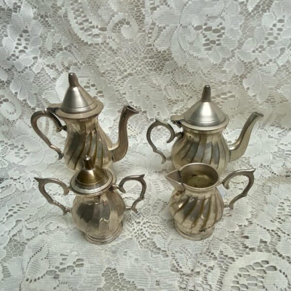 Vintage, Rare 6-pc Silver Plated Childs Tea Set