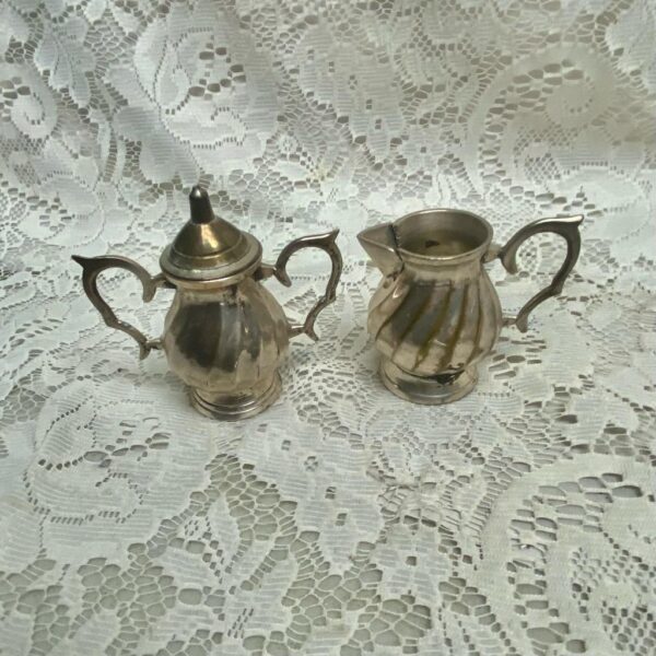 Vintage, Rare 6-pc Silver Plated Childs Tea Set