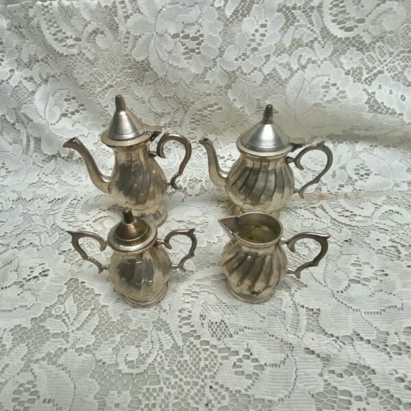 Vintage, Rare 6-pc Silver Plated Childs Tea Set