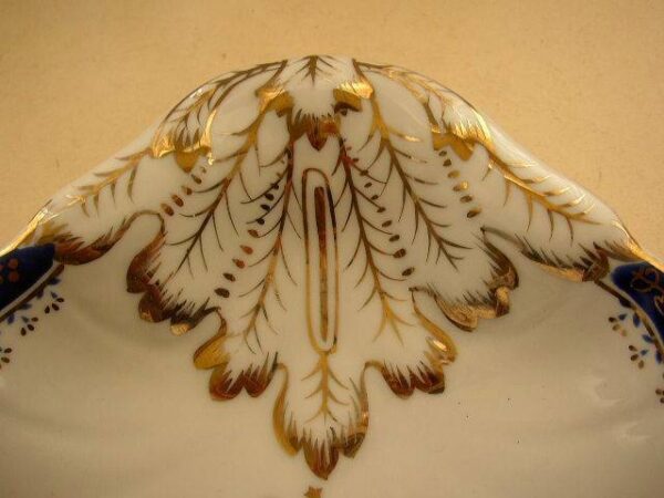 Vintage Mottahedeh Co Diplomatic Service Eagle Feathers Oyster-Clam Dish 9inx8