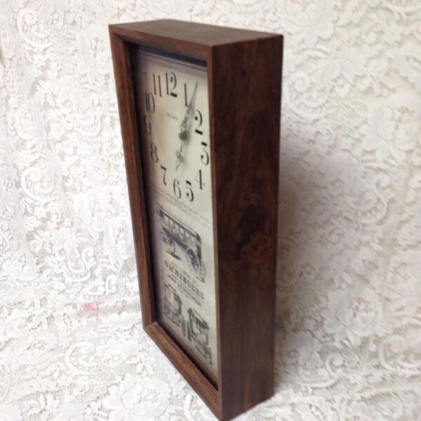 Vintage, John Stephenson Omnibus- Verichron Clock 19.5in x 12in x 4in