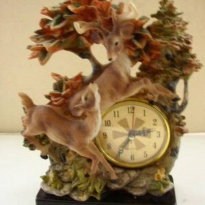 Beautiful, North American White Tail Deer Quartz Clock 10in H x 8in W