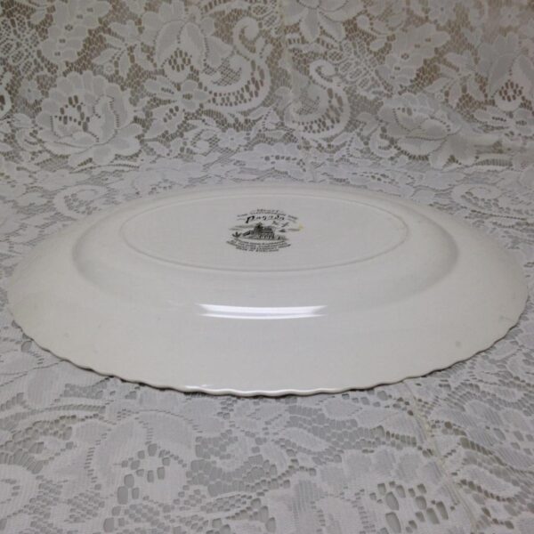 Vintage, Rare, Myott, England,Variant, Gaudy Blue Willow, 14.5x11.5 Meat Platter