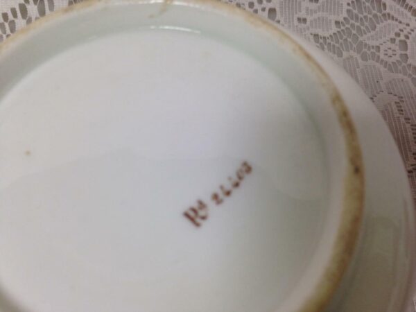 Antique, Rare, RD 24403, Brown- Blue Willow Rice or Gravy Bowl with Under-plate