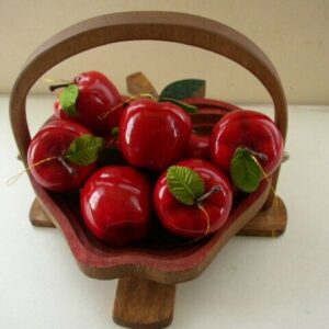 Beautiful, Wooden, Handcrafted Folding Apple Basket