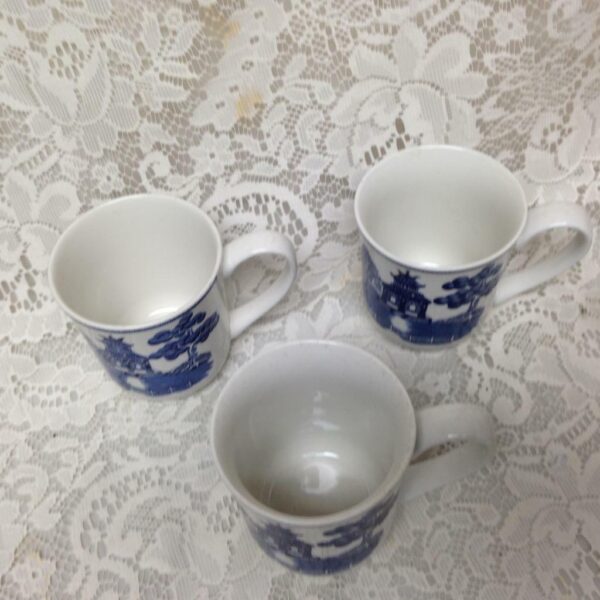 Vintage, Rare, Christopher Johnson, Pagoda Blue Willow 5-pc Tea Set