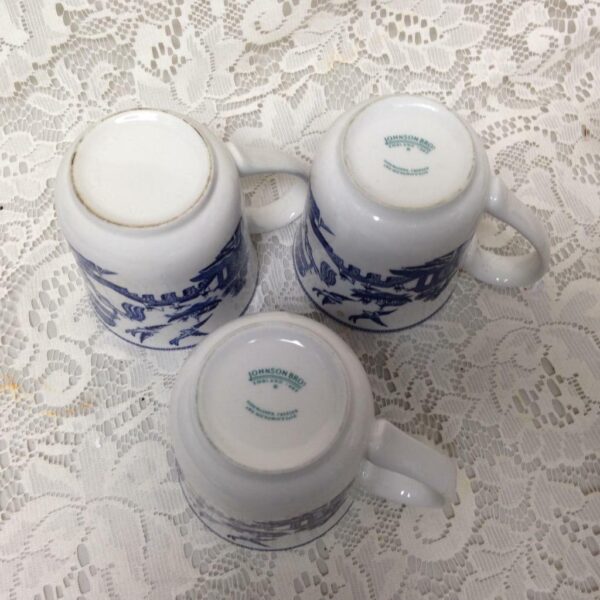 Vintage, Rare, Christopher Johnson, Pagoda Blue Willow 5-pc Tea Set