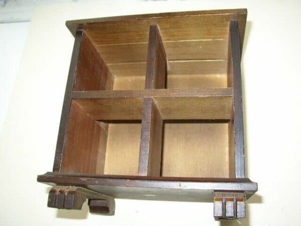 Vintage, Japan, 4-Drawers Wooden Treasure, Coin or Trinket Box