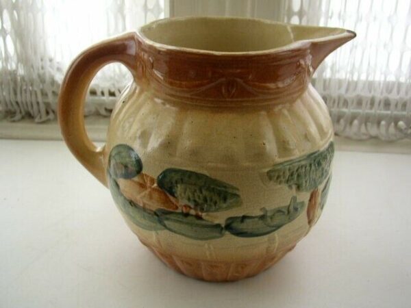 Antique, Rare, Yellow Ware Pitcher