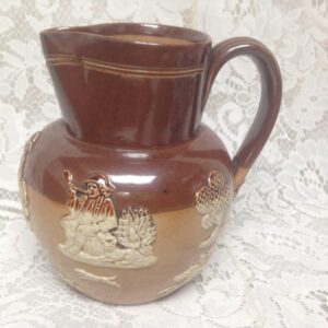 Antique, 1902 English, Royal Doulton Lambeth Harvest Jug 6in x 5.5in