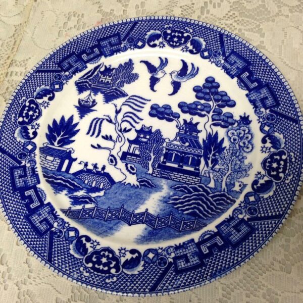 Vintage, Flair-Japan, 3-pc Blue Willow Trio Tea-Dinner Set